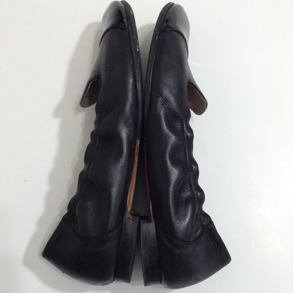 Attilio Giusti Leombruni Black Leather Loafer Round Toe Ballet Flat Size 41 - Picture 6 of 6